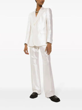 Dolce & Gabbana single-breasted silk blazer 