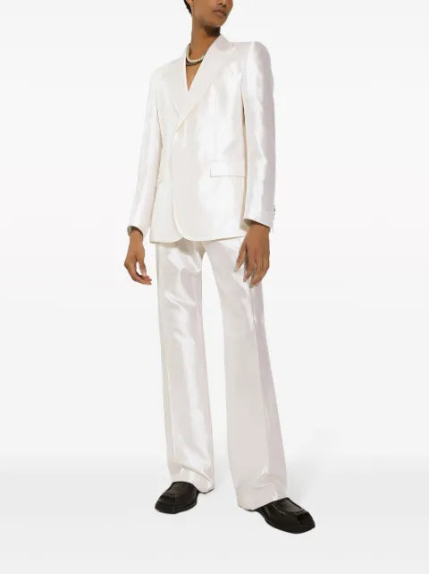 Dolce & Gabbana single-breasted silk blazer 