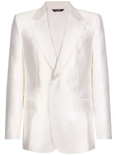 Dolce & Gabbana single-breasted silk blazer 