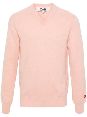 Comme Des Garçons Play logo-appliqué wool jumper