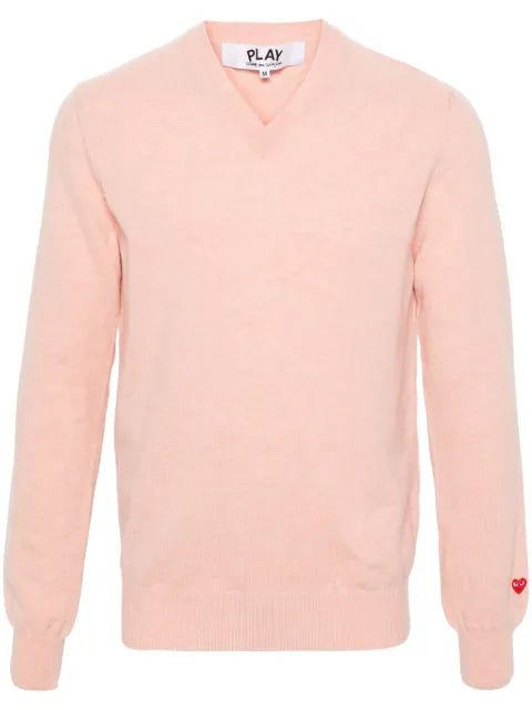 Comme Des Garçons Play logo-appliqué wool jumper