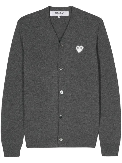 Comme Des Garçons Play heart-patch wool cardigan