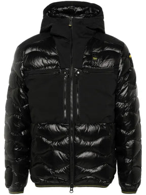 Blauer wave-quilted hooded jacket