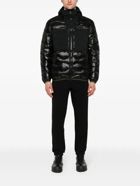 Blauer wave-quilted hooded jacket