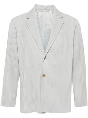 Homme Plissé Issey Miyake plissé-effect single-breasted blazer