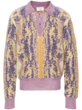 Winnie NY intarsia-knit brushed sweatshirt