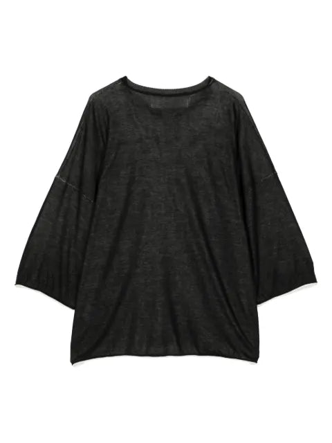 Isabel Benenato three-quarter length sleeves cotton jumper
