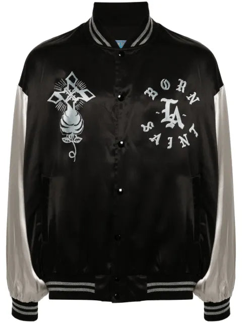 SAINT MXXXXXX satin bomber jacket