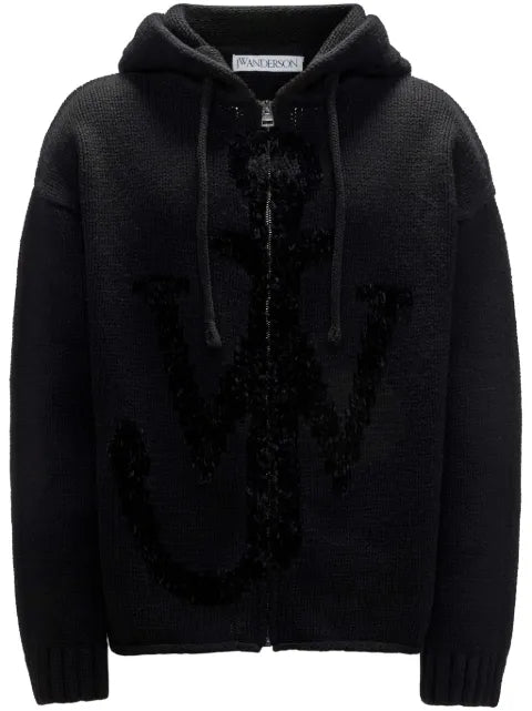 JW Anderson anchor-logo zip hoodie