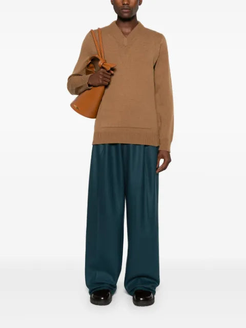 Jil Sander V-neck ribbed-knit jumper