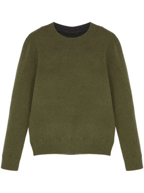 Yves Salomon two-tone reversible knit jumper