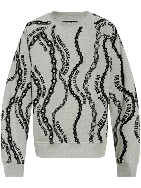 Versace Jeans Couture chain link-print sweatshirt