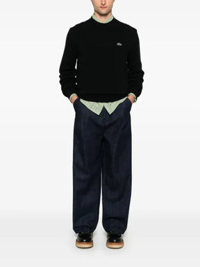 Lacoste carded-wool crew-neck sweater