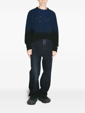 032c dip-dye cut-out sweater