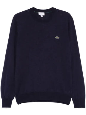 Lacoste logo-patch crew-neck sweater