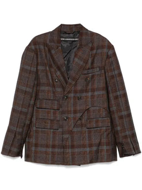 Andersson Bell Soe-check double-breasted blazer