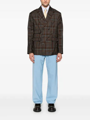 Andersson Bell Soe-check double-breasted blazer