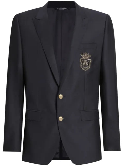 Dolce & Gabbana logo-appliqué blazer