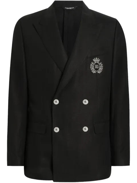 Dolce & Gabbana monogram-badge blazer