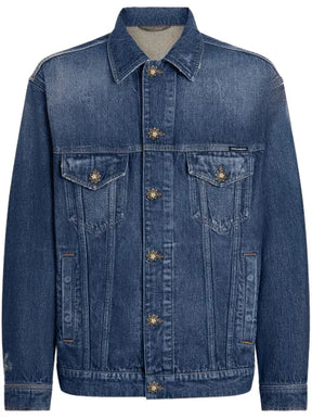 Dolce & Gabbana logo-plaque denim jacket