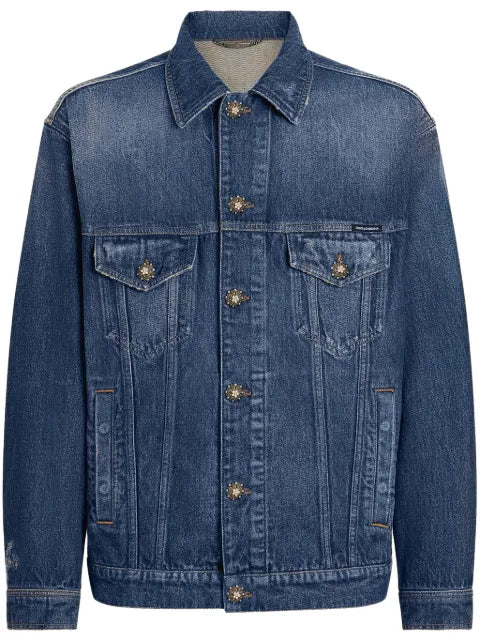 Dolce & Gabbana logo-plaque denim jacket