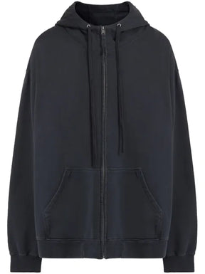 Maison Margiela zipped drawstring hoodie