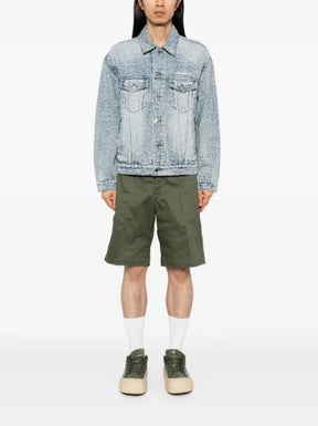 A BATHING APE® logo-embroidered denim jacket