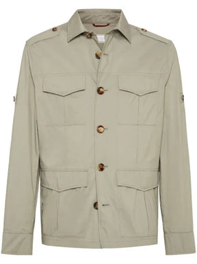 Brunello Cucinelli water-resistant shirt jacket