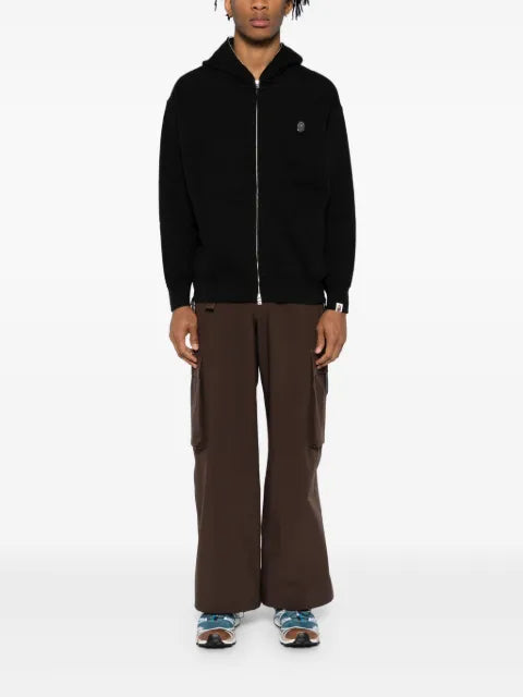 A BATHING APE® logo-plaque hoodie