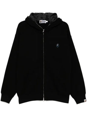 A BATHING APE® logo-plaque hoodie