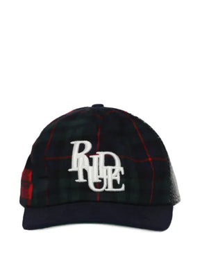 RHUDE Karierte Baseballkappe mit Logo