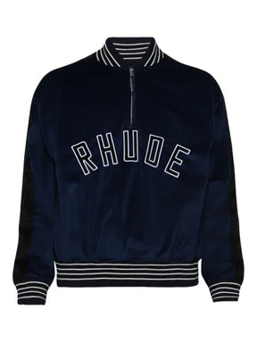 RHUDE quarter-zip varsity jacket