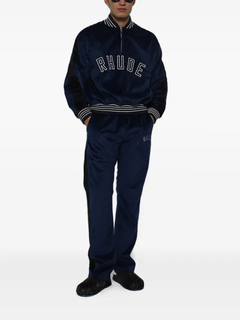 RHUDE quarter-zip varsity jacket