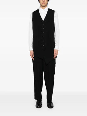 Yohji Yamamoto asymmetric wool waistcoat