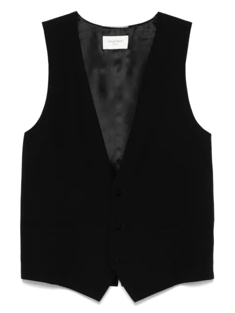 Saint Laurent silk crepe waistcoat