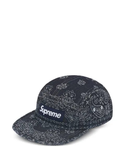 Supreme Jeans-Baseballkappe aus Bandana-Jacquard