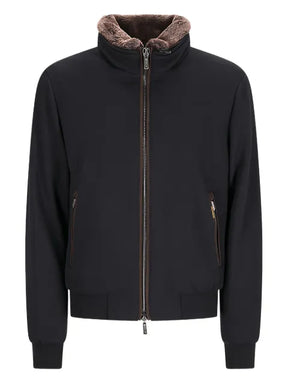 Moorer Bellati fleece-lined bomber jacket