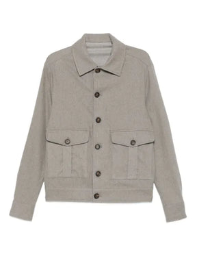 Eleventy button-fastening flap-pocket jacket
