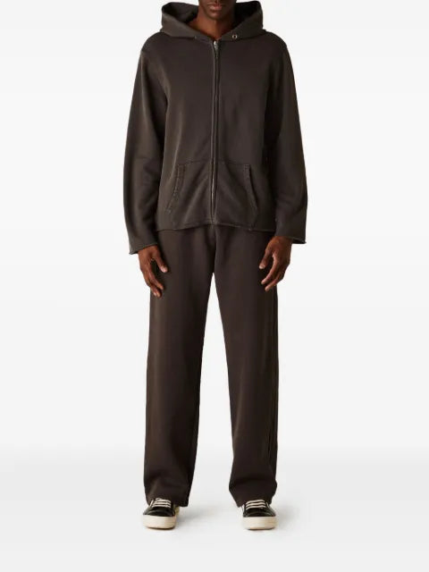 Les Tien raw-edge zip-up hoodie