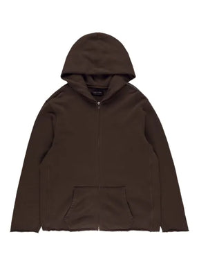 Les Tien raw-edge zip-up hoodie
