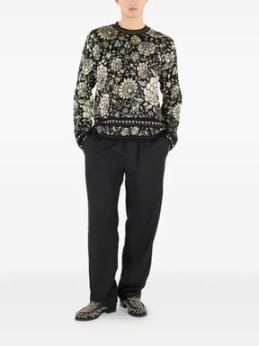 Roberto Cavalli floral-pattern wool sweater