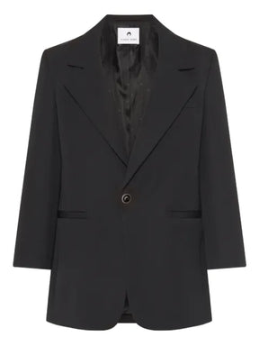 Marine Serre twill boxy blazer