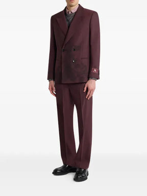 ETRO double-breasted jacket with placed motif