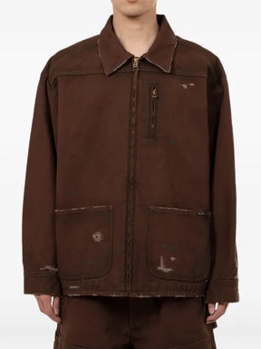 KAMIYA  Boro distressed zip-front shirt jacket