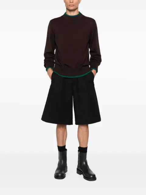 sacai contrast-trim crew-neck sweater