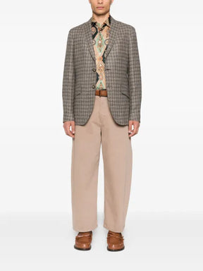 ETRO checked paisley-lined blazer