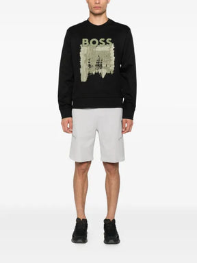 BOSS logo-print cotton sweatshirt