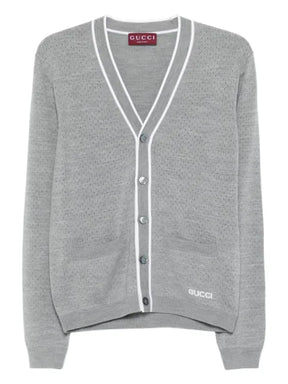 Gucci embroidered-logo cardigan