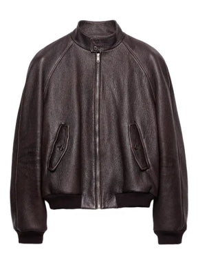 Prada leather bomber jacket