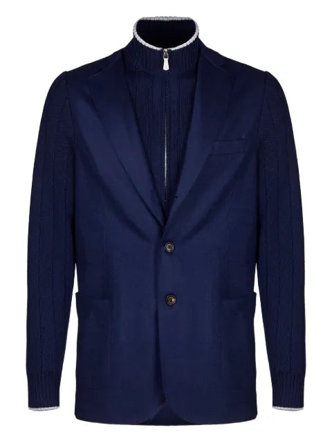 Eleventy knitted-sleeves blazer